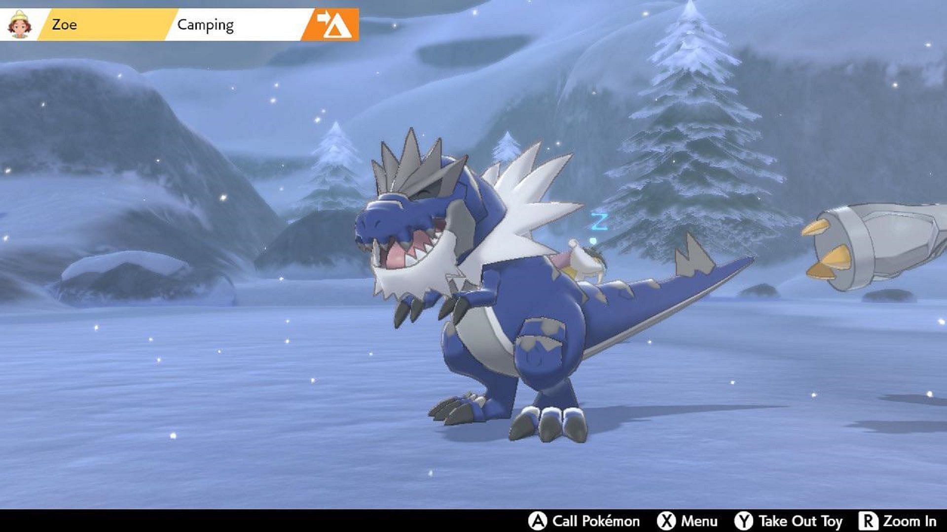 A shiny Tyrantrum in Pokemon Sword and Shield (Image via u/flbreglass/Reddit)